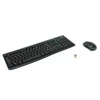 Набор беспроводной LOGITECH Wireless Combo MK270, комплект 5 шт., клавиатура, мышь 2 кнопки + 1 колесо-кнопка, черный, 920-004518