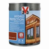 Антисептик акриловый V33 HYDRO PROTECTION 117414, для дерева, полуглянец, красное дерево, 2,5л