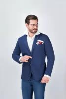 Синий слегка приталенный пиджак Montina Indaco