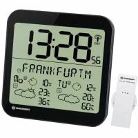 Часы настенные Bresser MyTime Meteotime LCD, черные