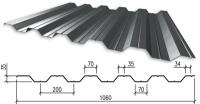 Профнастил оцинкованный НС35 0.5x1000x6000 мм