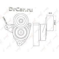 LYNXAUTO Натяжитель поликл. ремня с роликом