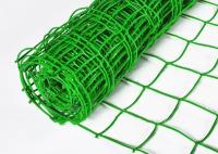 Пластиковая садовая решетка Ф-90 в рулоне 1х10 м, ячейка 90х100 мм, 250 г/м2, зеленая