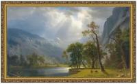 Картина в раме 60х100 см Albert Bierstadt - Yosemite Valley