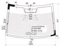 Стекло Заднее С Обогревом Ford Focus Ii 4d 05-11 XYG арт. FOCUS-04 RW/H/X