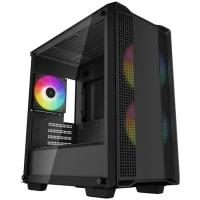 Корпус DeepCool CC360 ARGB без БП, боковое окно (закаленное стекло), черный, mATX