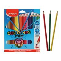 Maped Карандаши 24 цвета Maped Color Peps Strong пластиковые, повышенной прочности, европодвес