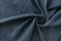 Ткань синяя шерсть с шелком и льном с джинсовым переплетением