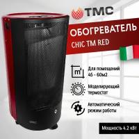 Газовый обогреватель каминного типа ТМС BLUE BELLE CHIC TM 4,2 кВт (красный) с моделирующим термостатом с редуктором в комплекте