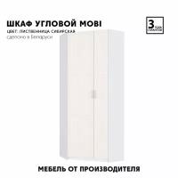 Шкаф угловой MOBI в спальню, в гостинную, в прихожую, в детскую, лиственница сибирская SZFN Black Red White