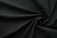 Ткань черный шелк с хлопком черного цвета в 2х кусках: 2.6м и 1.00м