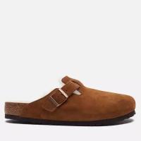 Мужские сандалии Birkenstock Boston Suede Shearling коричневый, Размер 43 EU