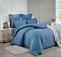 2 спальный комплект постельного белья темно-голубой