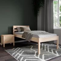 Кровать односпальная, 120х200 см, Hansales, деревянная, высокая, без матраса в комплекте, из массива березы