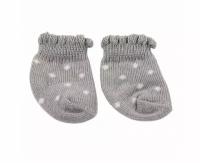 Gotz Grey Socks White Spots Ankle Socks Size S/M/L/XL (Серые носки в горошек для кукол Готц 30 - 50 см)