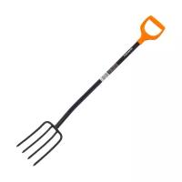 Вилы садовые Fiskars Solid, с черенком и ручкой, 4-рогие, 1220 мм