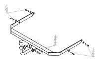 Фаркоп для ford focus 2005-2011, седан (без электрики) motodor.90701-a