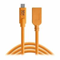 Кабель Tether Tools TetherPro USB-C to USB-A Female Adapter 4.6m Orange (CUCA415-ORG)