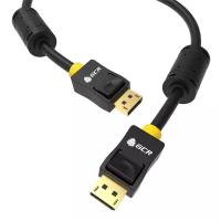 GCR Кабель PROF 10.0m DisplayPort v1.4, 8 K 60Hz, 4 K 165Hz, 20M/20M, черный, ферритовые кольца, 28/