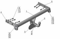 Фаркоп ford s-max (2006-2010) (без электрики) fd15