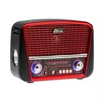 Радиоприемник Ritmix RPR-050 RED, функция MP3-плеера, фонарь, красный (1шт.)