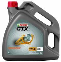 Синтетическое моторное масло Castrol GTX 5W-40 A3/B4, 4 л