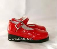 Leekeworld Shoes LS-058_D (Туфли лаковые красные для кукол)