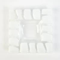 BDK Glass, Белое квадратное блюдо Сафари квадратное 13*13 см, BDK Glass