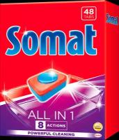 Таблетки для посудомоечной машины SOMAT All in 1, 48шт