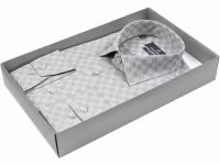 Рубашка Poggino 5002-66 цвет серый размер 52 RU / XL (43-44 cm.)