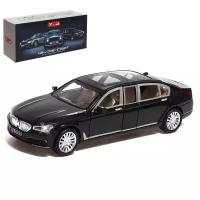 Машина металлическая BMW 760Li, 1:24, открываются двери, капот, багажник, цвет чёрный