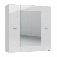 Шкаф НК-мебель GLOSS 4-х дверный Белый/Белый глянец 72374529