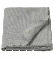 LEN Мягкое вязаное детское одеяло IKEA цвет серый, размер 70x90 см