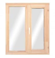 Двухстворчатое деревянное окно со стеклопакетом 1460*1320 мм