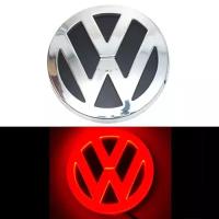 4D логотип Volkswagen (Фольксваген) 110 мм красный