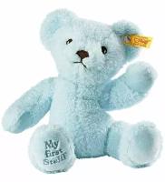 Мягкая игрушка Steiff My First Steiff Teddy Bear Blue (Штайф Мой первый мишка Тедди голубой 24 см)