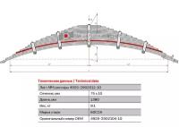 Лист №4 Рессора передняя для грузовиков производства ПАО КамАЗ 65115, 53229, 6540 18 листов