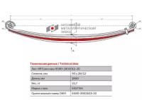 Лист №3 Рессора передняя для грузовиков производства ПАО КамАЗ 6580 4 листа