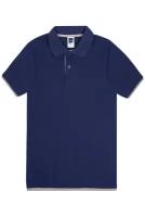 Футболка поло мужская / Blank King / Mens Hit Color Golf Polo Shirt / тёмно-синий с серым / (L)