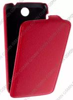 Кожаный чехол для Lenovo A860E Aksberry Protective Flip Case (Красный)