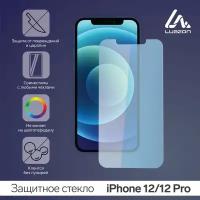 Защитные плёнки и стёкла Luazon Home Защитное стекло 2.5D LuazON для iPhone 12/12 Pro, полный клей, 0.26 мм, 9Н