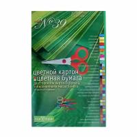 Набор для детского творчества А4, 14 листов картон цветной двухсторонний + 16 листов бумага цветная двухсторонняя
