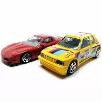 Модель Peugeot 205 turbo Chevrolet Corvette масштаба 1:43, металл