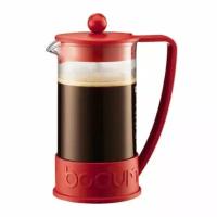 Bodum Кофейник с прессом Brazil (1 л), 11.8х15.3х23 см, красный 10938-294 Bodum