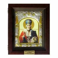 Икона Николай Чудотворец с землей от гробницы святителя, арт вк-551