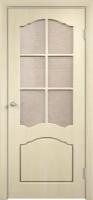 Дверь Верда Лидия ламинированное Тонированное стекло Беленый дуб 2000*900 + коробка и наличники