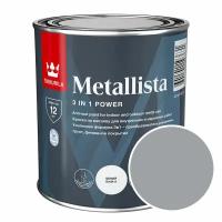 Эмаль по ржавчине Tikkurila Metallista RAL 7040 (Серое окно - Window grey) глянцевая 0,9 л