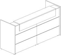 Стойка ресепшен Onix/Оникс O.R-K-6 2010*766*1187 см