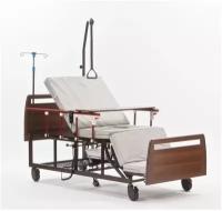 Кровать медицинская функциональная DHC FH-2 размер ложа 195х83 см нагрузка до 160 кг 4 секции регулировка наклона спинки, стальной каркас / электрическая кровать с принадлежностями для лежачих больных