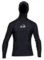 Мужская гидромайка с капюшоном и длинным рукавом iQ Uv Shirt Watersport L/s Black